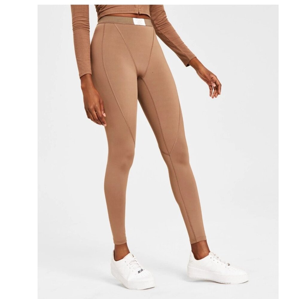 Jenni Women's Style Not Size Lounge Leggings, Dark Tan, XXL
